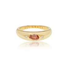 Load image into Gallery viewer, Pink Tourmaline & Diamond Mini Bubble Ring