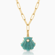 Load image into Gallery viewer, Marea Amazonite Shell Clip Necklace