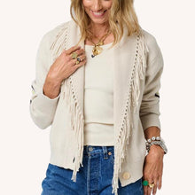 Load image into Gallery viewer, Fringe Shawl Collar Cardigan