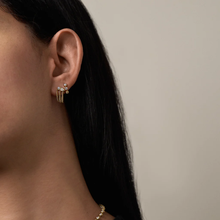 Load image into Gallery viewer, Posey Two Tone Chain Loop Earrings