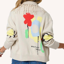 Load image into Gallery viewer, Fringe Shawl Collar Cardigan