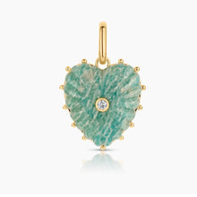 Load image into Gallery viewer, Malene Amazonite Heart Clip Charm