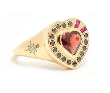 Load image into Gallery viewer, 14K YG The Corazon Ring w/ Garnet
