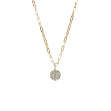 Load image into Gallery viewer, 14K YG Petite Round & Pave Diamond Charm