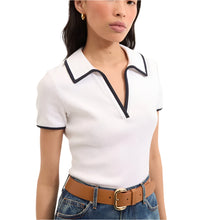 Load image into Gallery viewer, Veronica Beard Kearney Tee with Contrast Piping