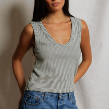 Load image into Gallery viewer, Vicky Stripe Hemp Milk Cotton Tank