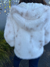 Load image into Gallery viewer, Faux Lynx Bomber Jacket