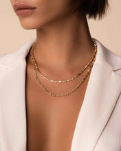 Load image into Gallery viewer, Golden Cluster Tennis Necklace
