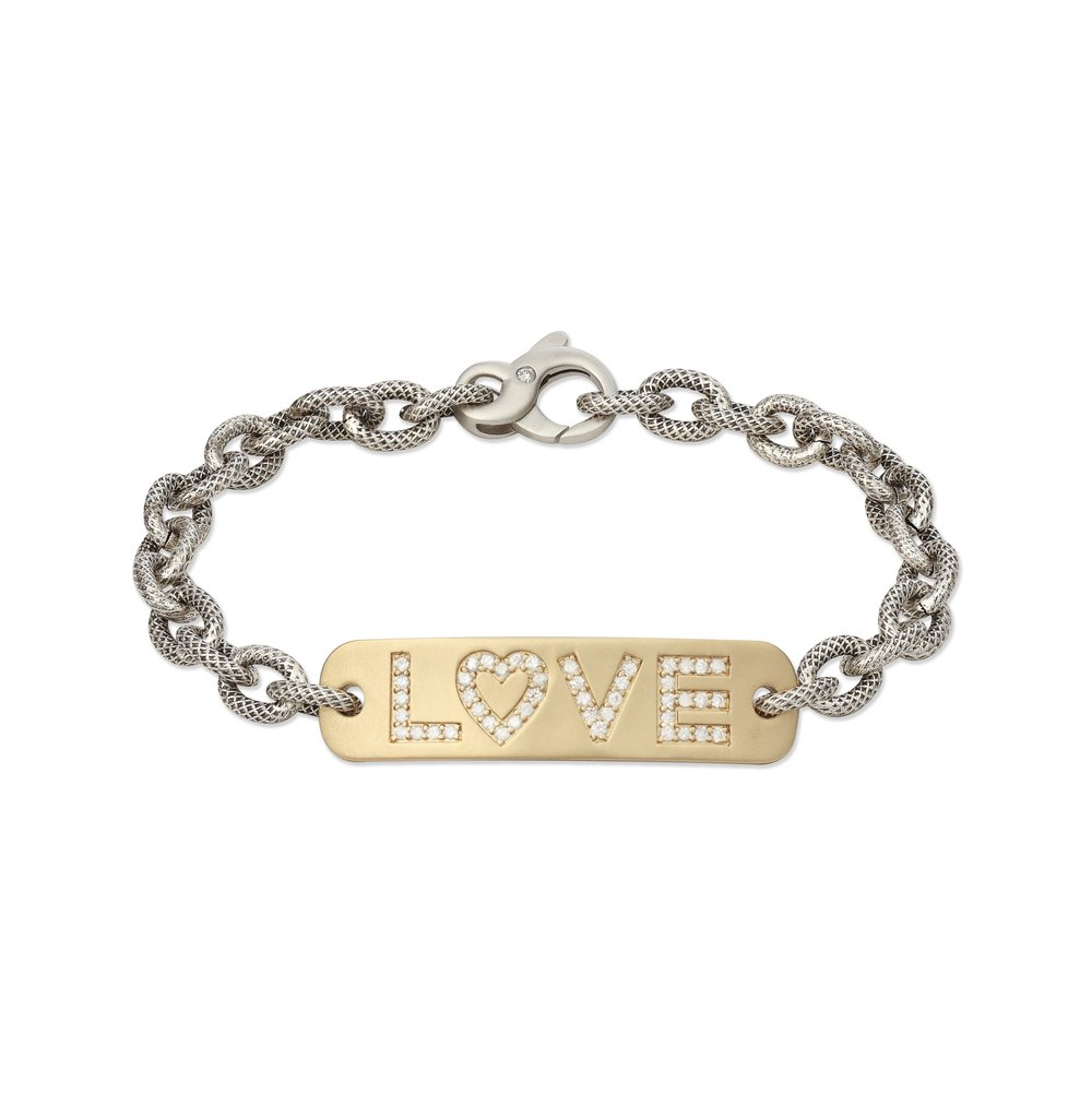 Love ID Tag Bar Bracelet