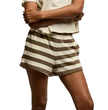 Load image into Gallery viewer, Liz Striped Brushed Rugby Shorts
