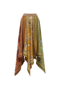Clemenza Spliced Scarf Skirt