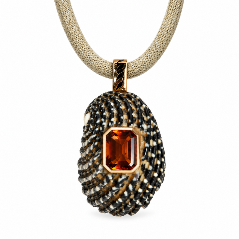 Petite Natural Narita Shell w/ Citrine Charm