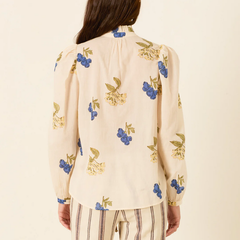Annabel Blueberry Flora Shirt alternate view