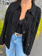 Load image into Gallery viewer, The Western Fringe Sweater Jacket
