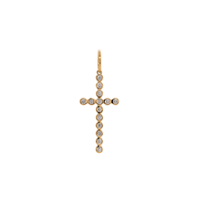 Load image into Gallery viewer, 14K Bezel-Set Diamond Cross
