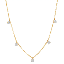 Load image into Gallery viewer, 14K Diamond Mini Square Neck
