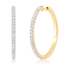 Load image into Gallery viewer, 14K Essential Diamond Hoops
