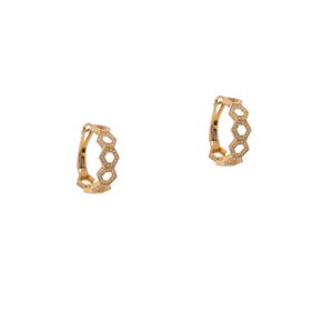 14K Prism Hoops