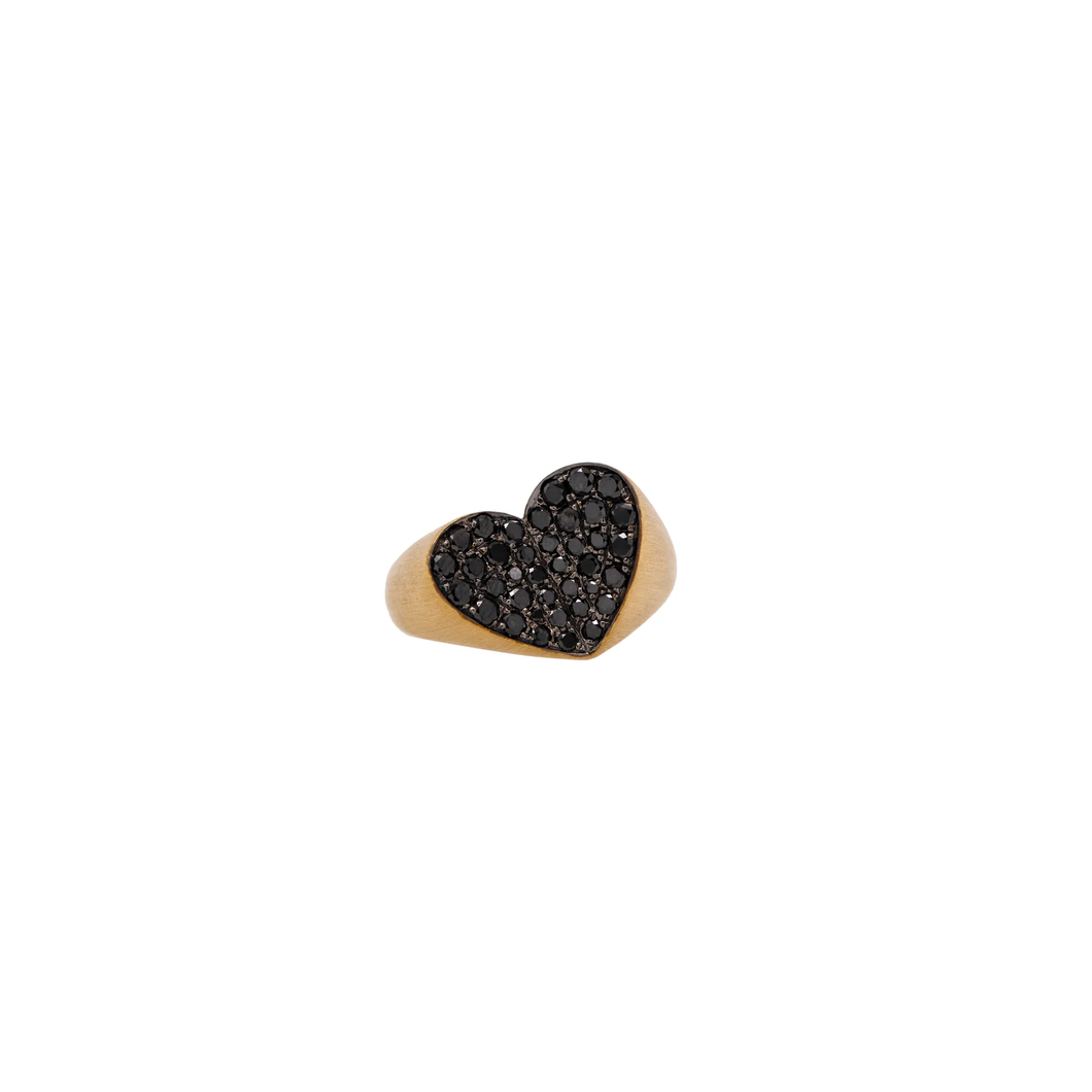 14K Slanted Heart Ring 