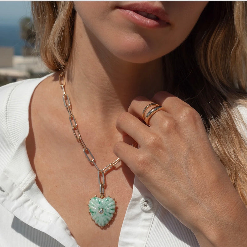 Malene Green Dot Heart Clip Charm alternate view