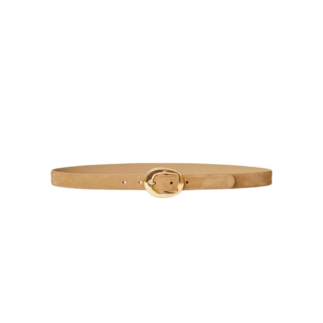 Made in Italy, the Greyson Mini Suede is classically cool. Designed with a soft suede strap and a beautiful Italian gold-tone buckle.