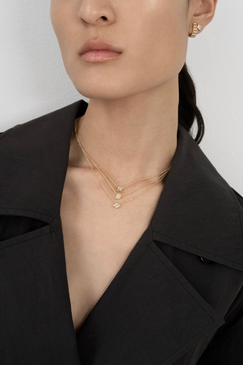 Trace Lozenge Diamdond Necklace alternate view