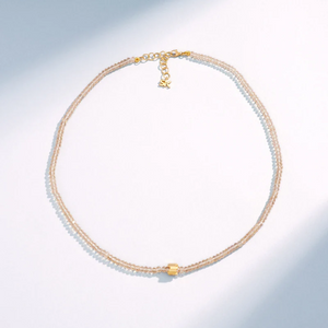 Champagne Topaz Beaded Necklace