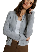 Load image into Gallery viewer, Ada Pointelle Button Down Long Sleeve Sweater
