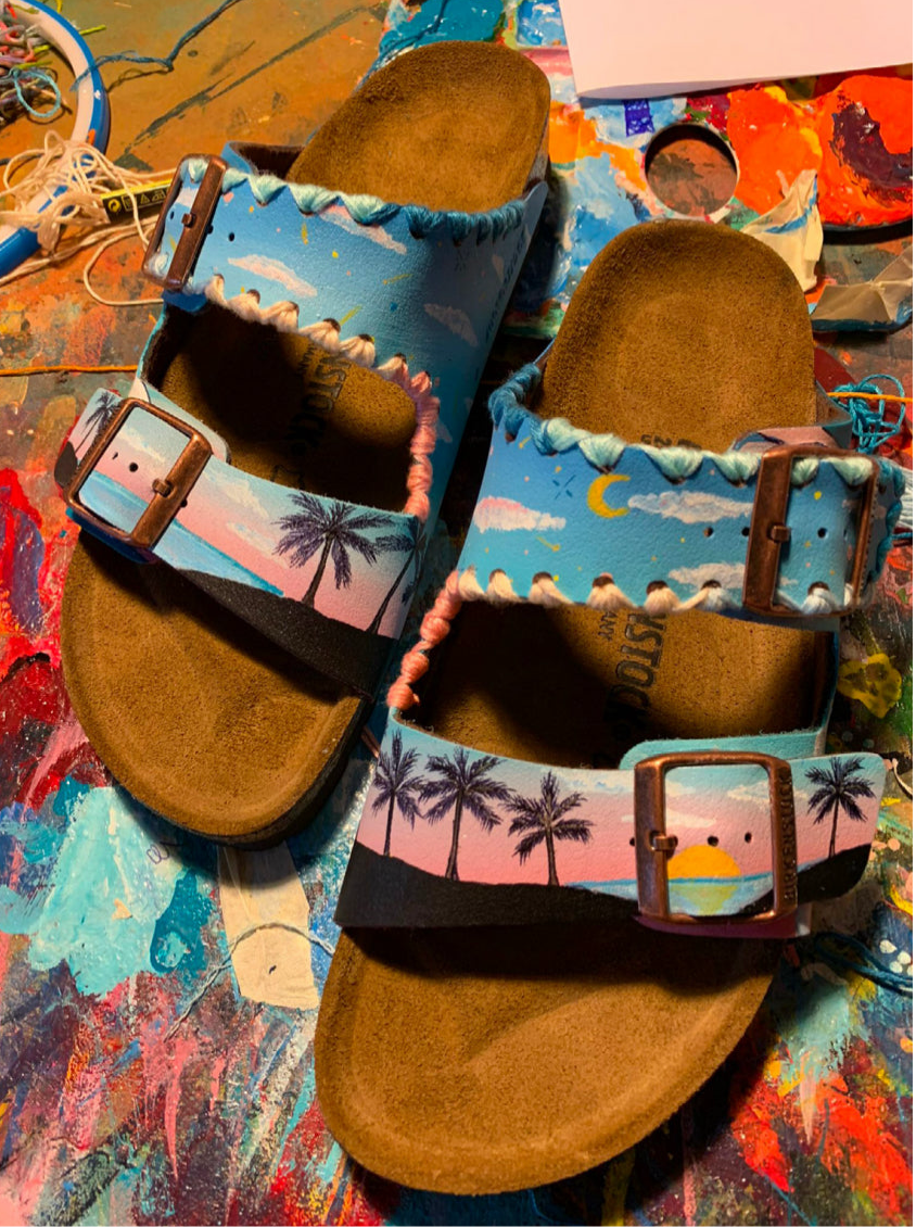 Pinkish Palm Gio Birkenstock