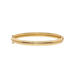 3 Tier Staircase Center Pave Bangle