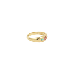 18K YG Miniflower Ring