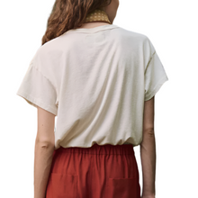 Load image into Gallery viewer, Person wearing a beige top and red pants on a white background

