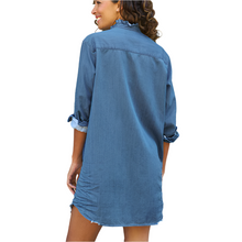 Load image into Gallery viewer, Ruffle Mary Classic Shirtdress
