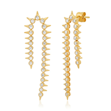 Load image into Gallery viewer, 14K Orbis Diamond Cascade Earrings
