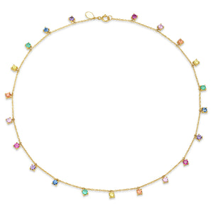 Infinite Rainbow Charm Necklace