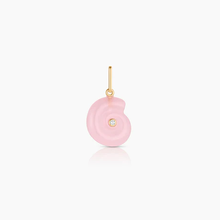 Load image into Gallery viewer, Nautilus Pink Jade Charm
