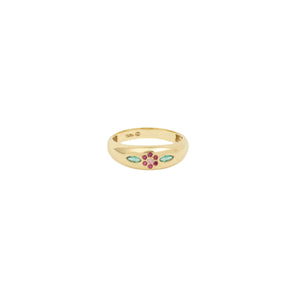 18K YG Miniflower Ring