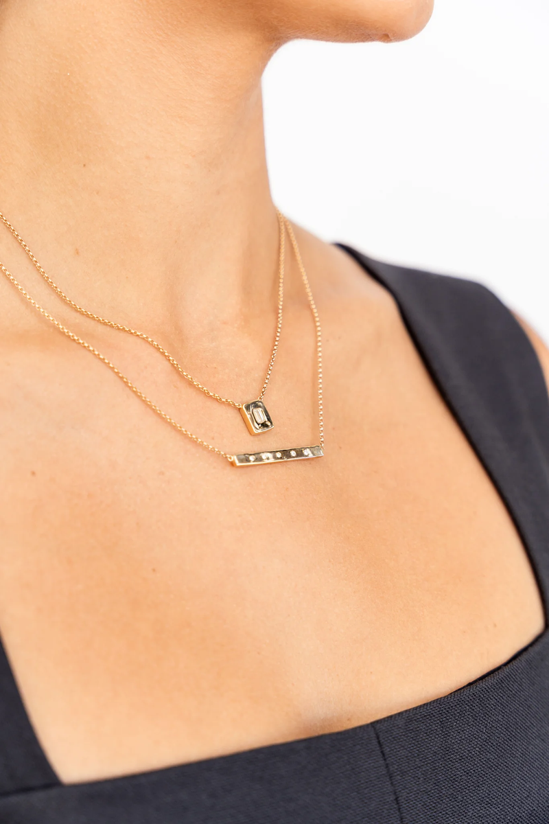5 Diamond Bar Necklace alternate view