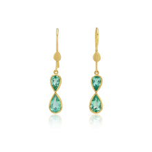 Load image into Gallery viewer, Infinity Emerald Earrings
