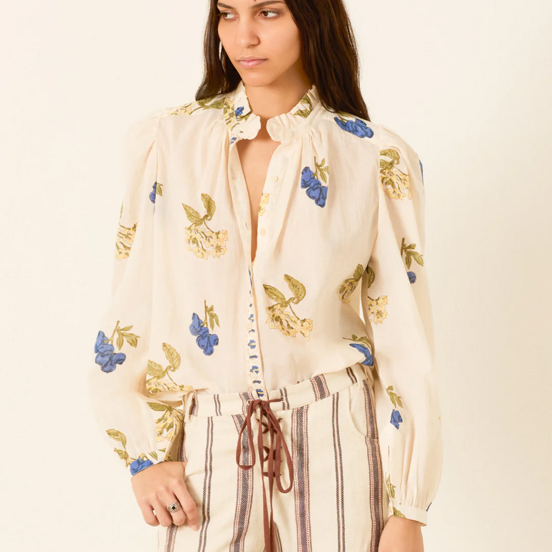 Annabel Blueberry Flora Shirt