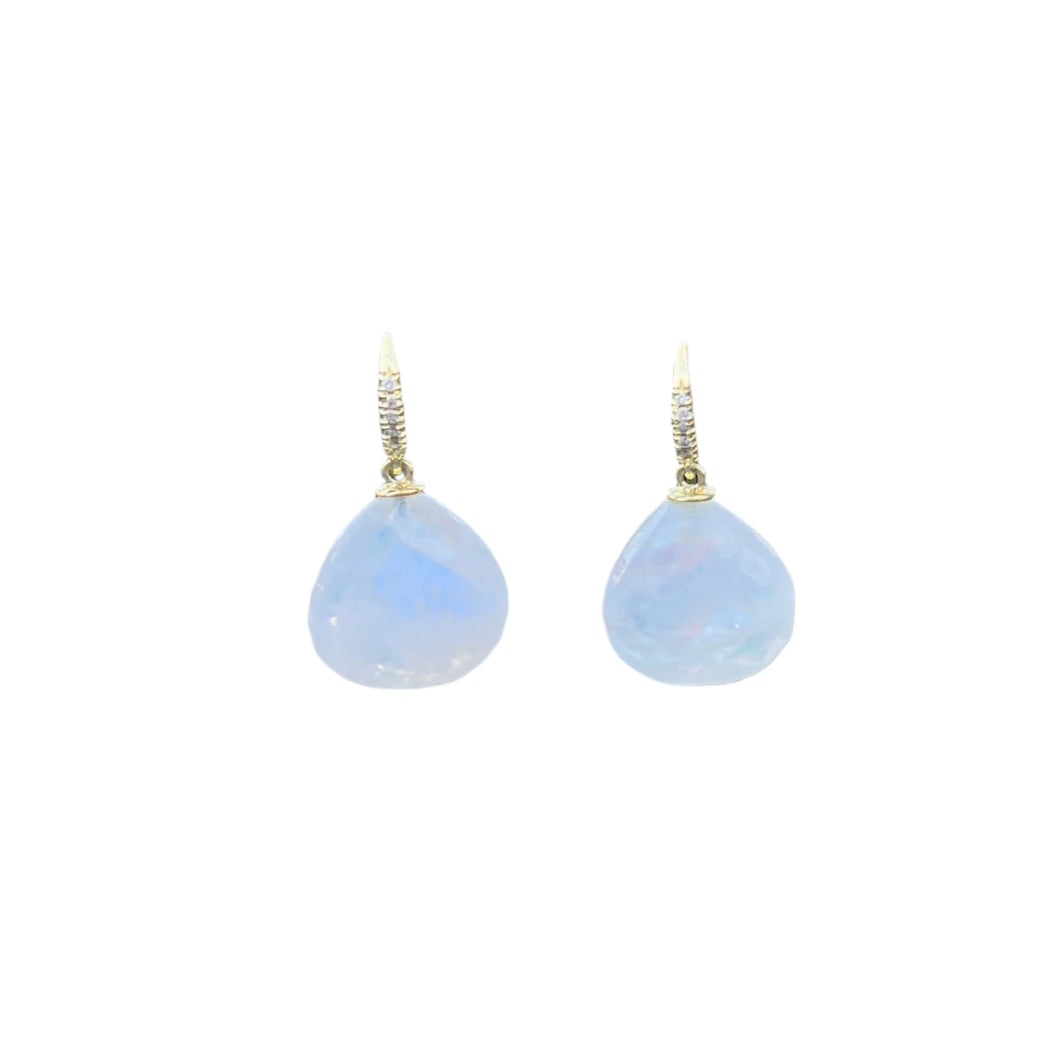 18K YG Rainbow Moonstone Brio Joyce Earring