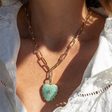Load image into Gallery viewer, Malene Amazonite Heart Clip Charm
