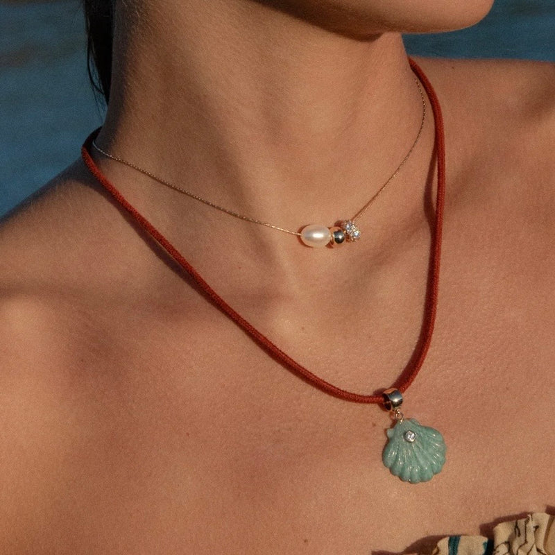 Coquille Amazonite Bail Charm alternate view