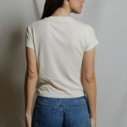 Val Hemp Milk Cotton V Neck Tee alternate view