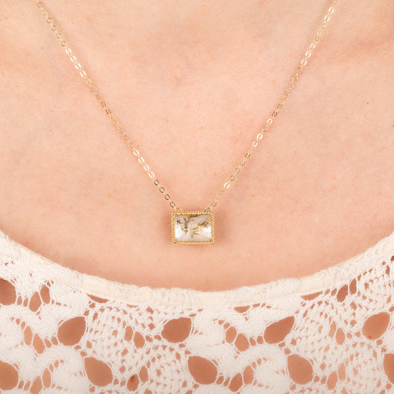Dendritic Quartz Necklace alternate view