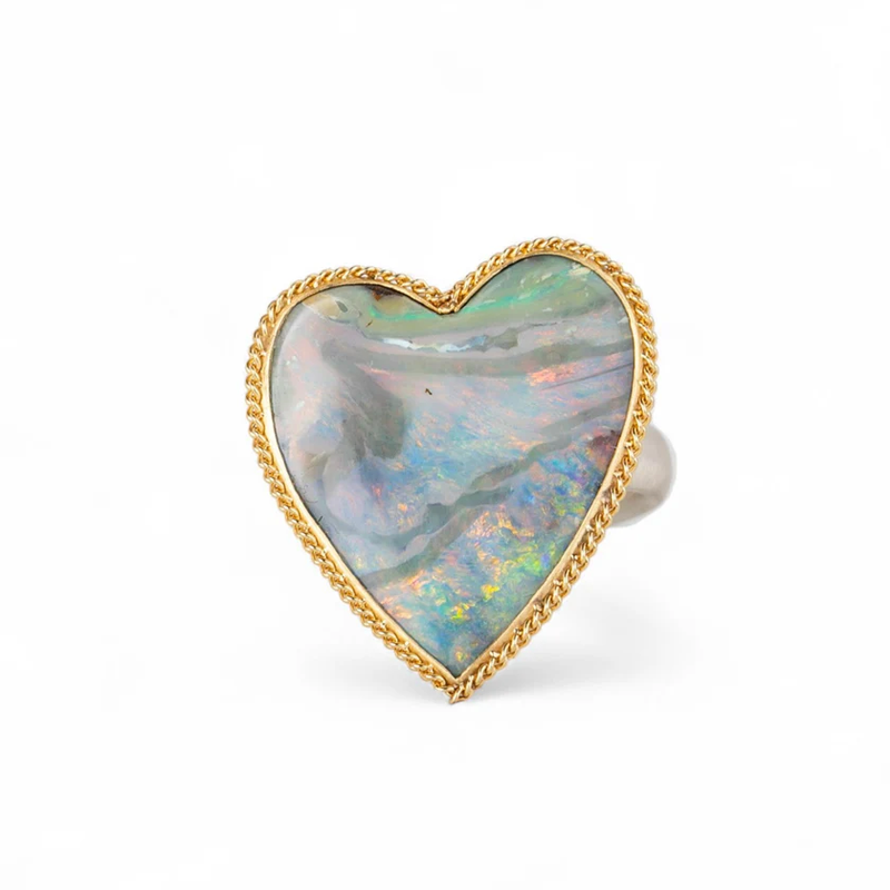 Boulder Opal SS Ring