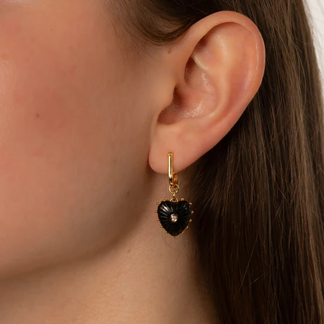 Isabel Onyx Earrings alternate view