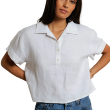 Load image into Gallery viewer, Tabitha Linen 1/4 Button Down Collared Tee
