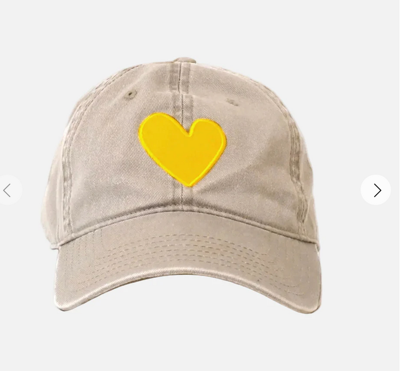 Baseball Hat Heart Patch