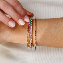 Load image into Gallery viewer, 14K Emerald Baguette Tennis Bracelet
